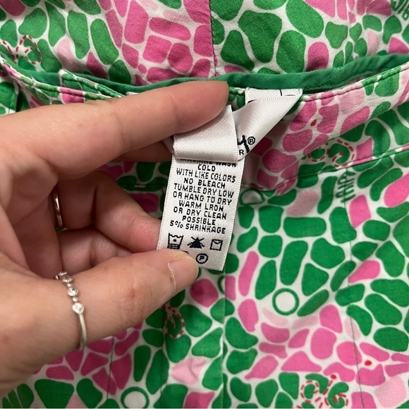 Lilly Pulitzer Vintage Capri Y2K Pants 100% Cotton Dolphin Print Cargo Size 4 - Picture 4 of 10